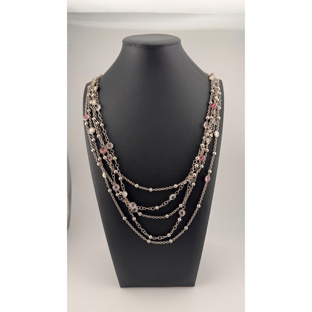 Ippolita Wonderland Candy Necklace Sterling Silver‎ Multi-Chain 34" Retired